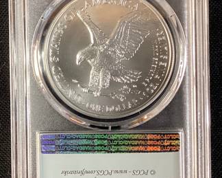 2022 SILVER EAGLE DOLLAR, FIRST STRIKE, MS70 GRADE