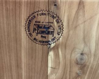 THE HONDERICH FURNITURE ‘’RED SEAL’’ CEDAR CHEST