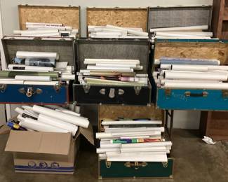 600+ ASSORTED MOVIE & MUSIC BAND POSTERS & 7 VTG.