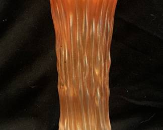 VTG. MARIGOLD APRIL SHOWERS CARNIVAL GLASS VASE, 10''