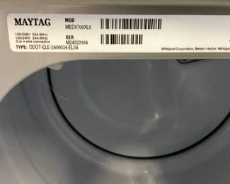 MAYTAG DRYER, MODEL MEDX700XL0