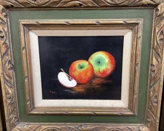 (3) OIL ON WOOD STILL LIFE FRUIT PAINTINGS, K DIEHL SIGNED ON 1 PAINTING