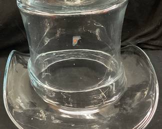 BLENKO HANDMADE ART GLASS TOP HAT ICE BUCKET 10''
