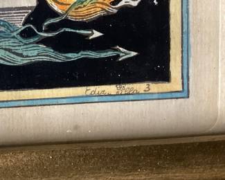 SIGNED EDIR LELA SET OF 4 CHERUB LITHOGRAPHS,