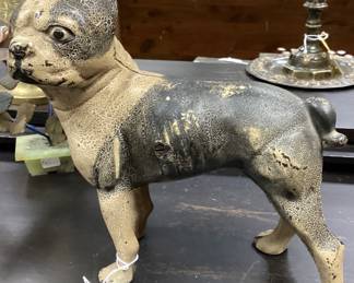 ANTIQUE CAST IRON BOSTON TERRIER DOOR STOP