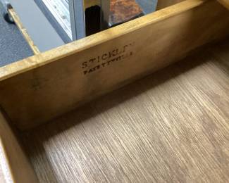 STICKLEY FURNITURE 1 DRAWER SIDE TABLE, VTG. DRESSER MIRROR
