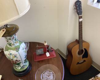 ACOUSTIC GUITAR, ANTIQUE SEWING MACHINE