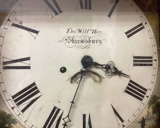 ANTIQUE THOMAS WILCOX SHREWSBURY MAHOGANY GRANDFATHER CLOCK