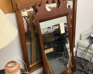 WALL MIRRORS, MARBLE TOP TABLE