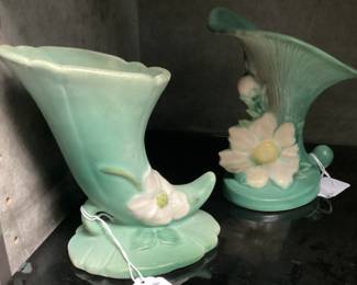 VINTAGE WELLER CORNUCOPIA VASES
