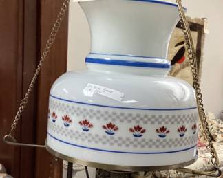 1900s QUOIZEL ABIGAIL ADAMS OIL LAMP CHANDELIER