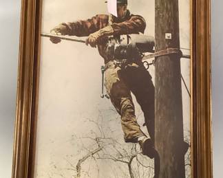 THE LINEMAN BY NORMAN ROCKWELL