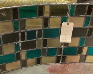 VINTAGE SLAG GLASS WALL MOSAIC