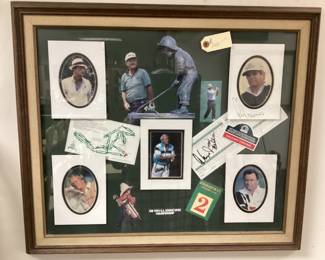 LEE TREVINO, JACK NICHOLAS AUTOGRAPHS, FRAMED