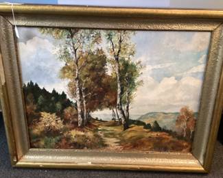 OIL ON CANVAS COUNTRYSIDE LANDSCAPE FRAMED