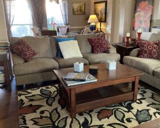 Couch and loveseat coffee table with storage