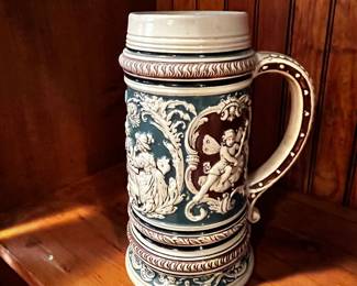 German stoneware beer stein