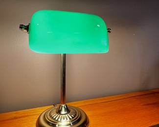 Green Glass Desk Lamp