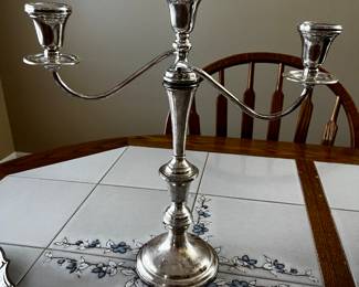 Pair Sterling Candelabras