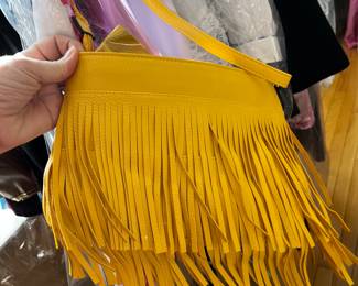 Cool vibe yellow fringe purse bag