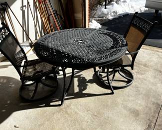 Outdoor Table with Two Chairs