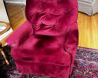 One of a pair of matching recliners