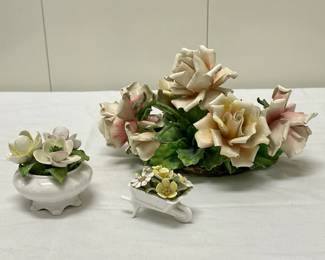 (3pc) Ceramic Flower Decor | 