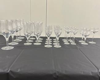 (27pc) Etched Stemware | Etched stemware