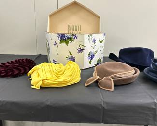 Bonwit Teller Hat Box & Hats | Ladies hats and Bonwit Teller Hat Box.

