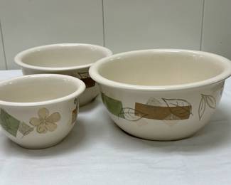 (3pc) Corelle Stoneware Mixing Bowls | dia. 10.5 in
