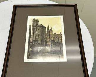 (1pc) Artwork - Sielskar Abbey | Scenic depiction of "Sielskar Abbey, Wexford, Ireland". Numbered: 3/300
Signed by artist - h. 16 x w. 12.75 in