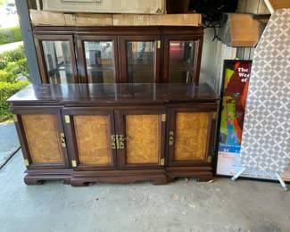 Chin Hua China Cabinet (Matching Dining Table and Chairs inside the house)