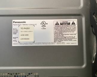 Panasonic TC-P42S1 2009 HDTV Plasma Screen 