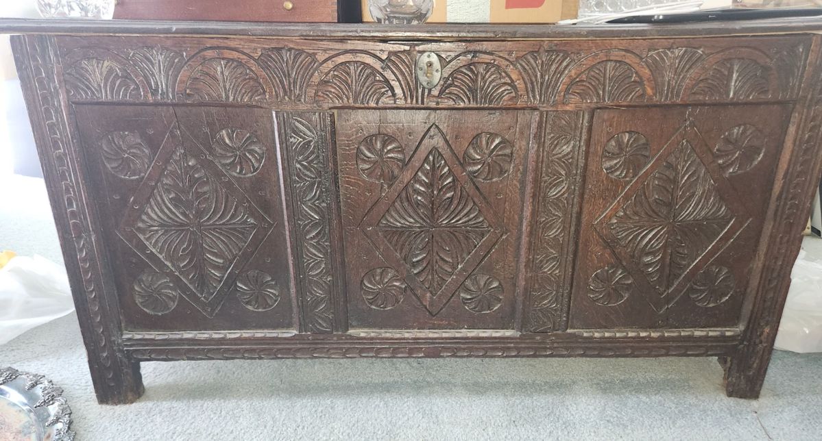 Antique carved chest