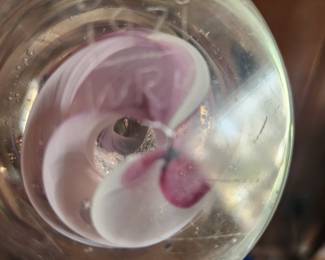 Paperweight with WRK initials 1971