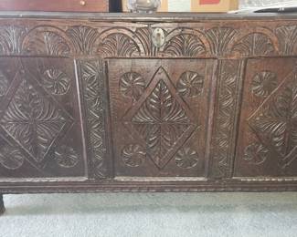 Antique carved chest