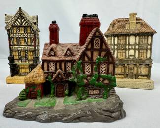 #19 • 2 Miniature Houses by Malcolm Cooper, U.K. & 1 Byron Mold - 1986
