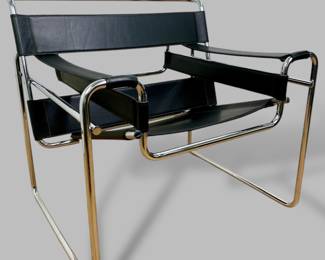 #220 • Authentic Wassily Chair by Marcel Breuer - Black Leather & Chrome
