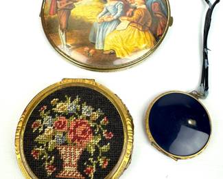 #51 • Antique Compacts & Vintage Brass Mirror
