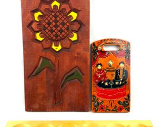 #198 • 3 Hand Crafted Wooden Items from Russia
