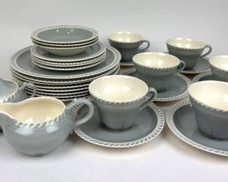 #5 • Vintage Harker Chesterton Ware Gray Dinnerware
