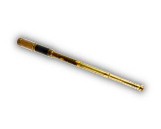#75 • Leather Wrapped Civil War Era Brass Telescope
