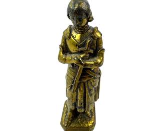 #29 • Joan of Arc Signed DSR French Bronzed Spelter Sculpture
