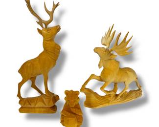 #186 • Russian Hand Carved Wooden Animals
