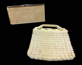 #87 • Vintage Woven and Pearl Clutch Purses
