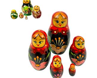 #50 • 2 Sets of Miniature Russian Matryoshka Nesting Dolls
