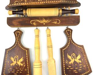 #199 • Hand Crafted Crane Themed Kitchen Tools & Shelf - Russia
