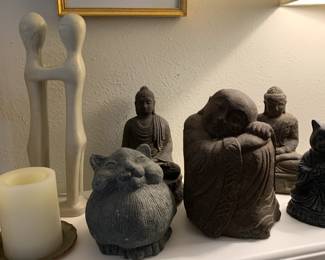 Statues of Buddha and other figures