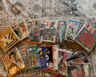 Collection of Life and People Magazines kept in protective covers