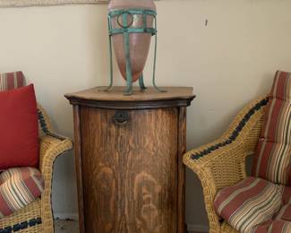 Antique Bow front cabinet